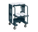 サカエ ツーリングワゴン(スーパーワゴンタイプ)600×600×927mm 本体/ダークグレー・支柱/ホワイト EMR-27RWA 1台(4)