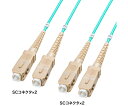 サンワサプライ コード集合型光ファイバケーブル(マルチ50μmOM3、両端SC×2、200m) HKB-CSOM3SCSC-200 1式