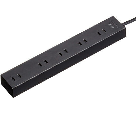 サンワサプライ 電源タップ 2P 10個口 強力ネオジムマグネット シャッター付 ブラック 3m TAP-2210-3BK..