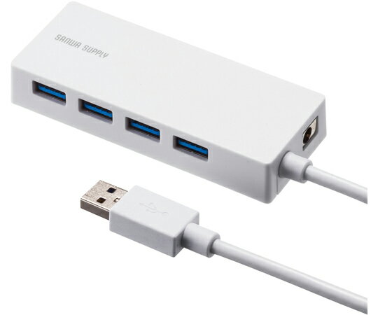 サンワサプライ HDD接続対応 USB3.2 Gen1 4ポートハブ USB-3HTV433W 1セット