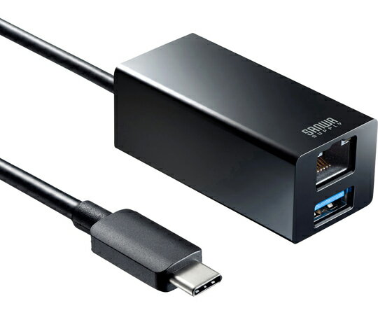 サンワサプライ USB Type-C ギガビットLANアダプタ（USBハブ付） USB-3TCH33BK 1セット