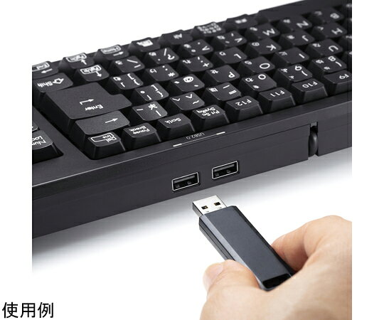 サンワサプライ USBハブ付コンパクトキーボード 103キー SKB-KG2UH2BK 1セット