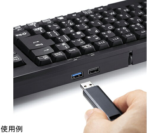 サンワサプライ USBハブ付コンパクトキーボード 103キー SKB-KG2UH3BK 1セット