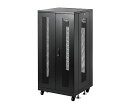【大型直送商品】サンワサプライ 19インチラック メッシュパネル仕様 24U CP-SVNA2460MBK 1式