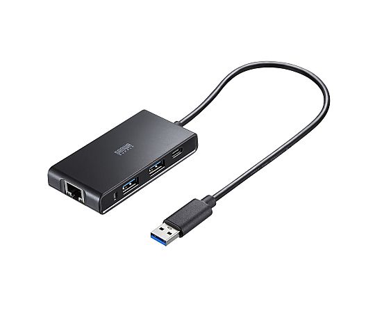 サンワサプライ USBハブ付き 2.5ギガビットLANアダプタ USB-3HLS8BK 1式