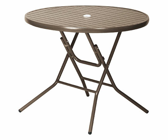 楽天Shop de clinic楽天市場店弘益 アルミフォールディングテーブル　ブラウン AL-F90RT（BR） 1個