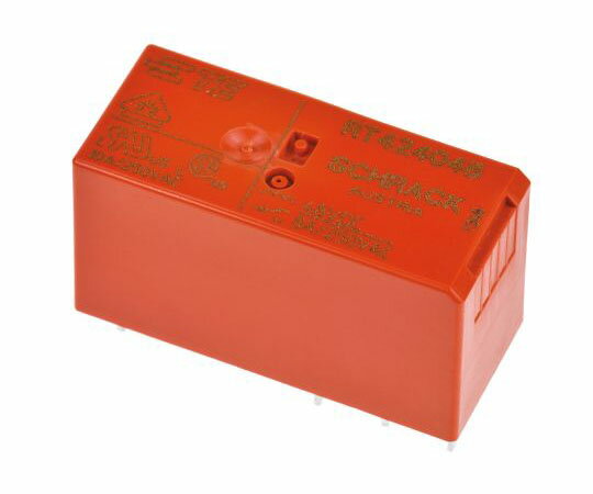 TE Connectivity リレー 48V dc 2c接点 8 A 基板実装 RT2 RT424048 1個