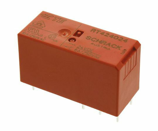TE Connectivity リレー 24V dc 2c接点 8 A 基板実装 1箱（20個入） RT424024 6-1393243-8 1箱(20個入)
