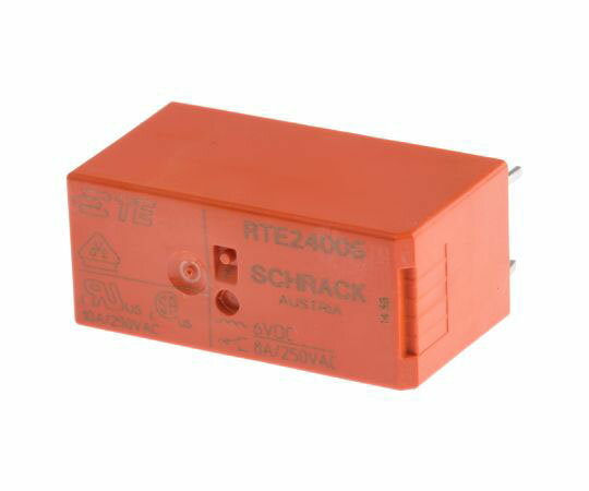 TE Connectivity リレー 6V dc 2c接点 8 A 基板実装 RT2 RTE24006 1個