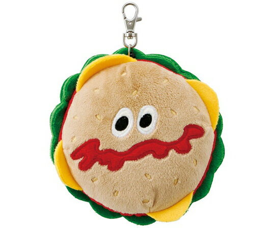 スケーター ぬいぐるみ型リール付きパスケース バーガーコンクス ハンバーガー 529122 1個