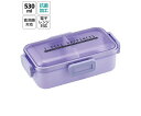 スケーター 抗菌 ふわっと弁当箱 1段 530mL シースルーラベンダー 670923 1個