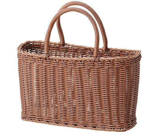 ちどり産業 抗菌湯かご カゴバッグ スリムタイプ ブラウン 91-16BR 1個