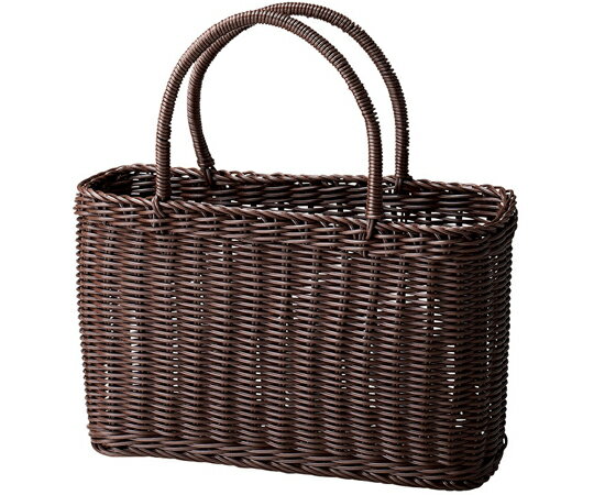 ちどり産業 抗菌湯かご カゴバッグ スリムタイプ ダークブラウン 91-16DBR 1個