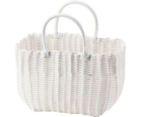 ちどり産業 カラフル湯かご 抗菌カゴバッグ ホワイト 91-10WH 1個