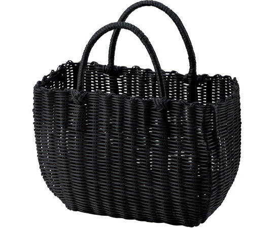 ちどり産業 カラフル湯かご 抗菌カゴバッグ ブラック 91-10BK 1個