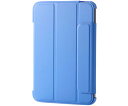 エレコム iPad mini(A17 Pro)用フラップケース ソフトレザー 背面クリアスカイブルー TB-A24SWVFCBU 1個
