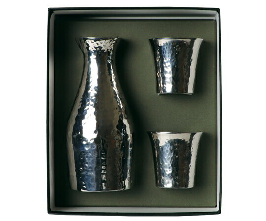 ヤマコー 匠の槌目ステンレス酒器 3点セット 78278 1セット