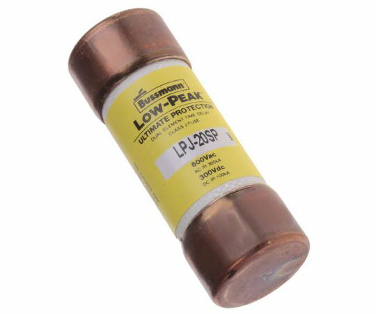 Cooper　Bussmann Eaton　/　Bussmann　（イートン/バスマン）　管ヒューズ　20A　（タイムラグ）　20　x　57mm　300　V 　600　V LPJ-20SP 1個