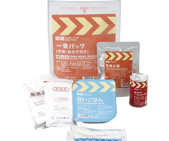 ホリカフーズ レスキューフーズ（1食パック×12箱）牛丼＆みそ汁つき 1箱(1袋パック×12箱入)