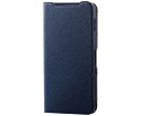 エレコム AQUOS sense9(SH-53E)用レザーケース 手帳型 UltraSlim Flowers 薄型 超軽量 ネイビー PM-S244PLFUJNV 1個