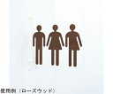 西崎ベース ツケレルン3Wayピクトサイン(All Genderトイレピクトサイン) チークウッド 1個 3way-0085-TW