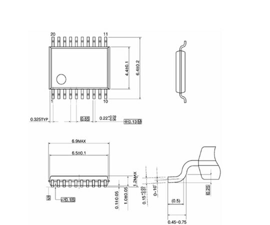  8bit Dեåץեåס3ơȡCMOS TSSOP20 1 TC74VHC574FT(EL.K)