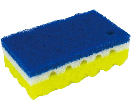 ワコー ワコーストロング スポンジたわし ハード イエロー 1個 69-8248-43