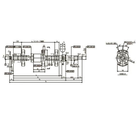 日本精工 日本精工（NSK）　標準ボールねじ（軸端完成品)　ステンレス製ボールねじ KA　 1個 W1001KA-3..