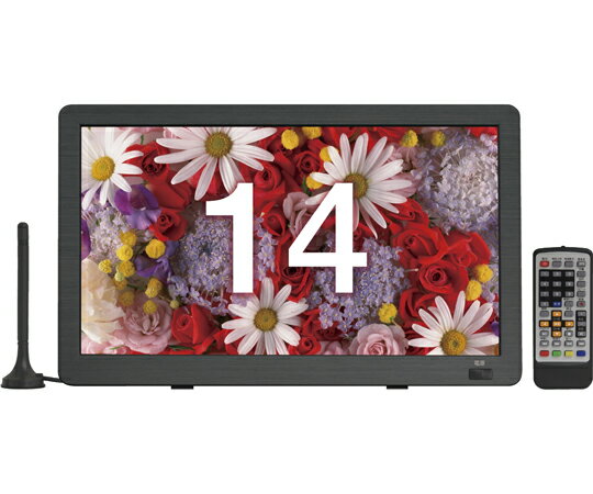 TEES TEES14型ポータブルテレビ 1台 PTV-140-BK
