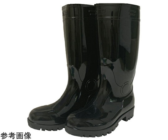 リ・クロス 安全長靴 黒 （PVC製）鋼鉄先芯・踏み抜き防止板入り 25.0cm 1足 CB-312BK-25.0cm