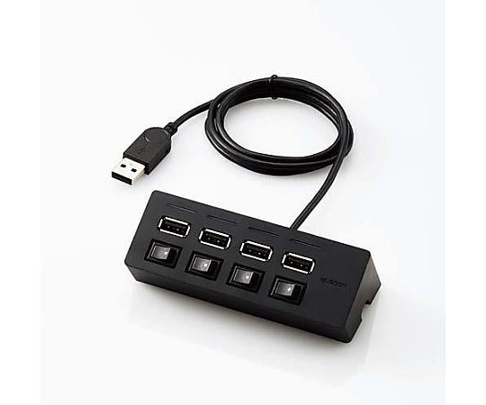 エレコム [4ポート] USBハブ（個別スイッチ付） 1個 EA764AD-109