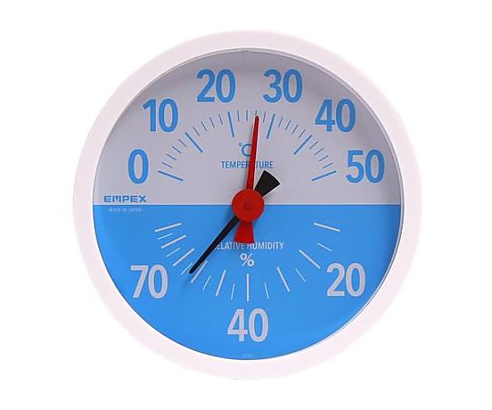 エンペックス気象計 φ140x29mm バス用温度・湿度計 1個 EA728G-96