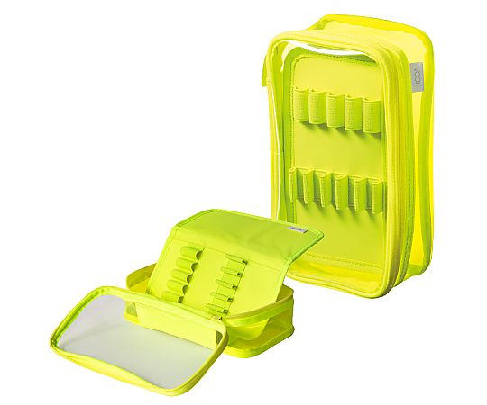 LIHITLAB XCOA リバーシブルクリヤーペンケース ネオンイエロー 1個 A3800-5