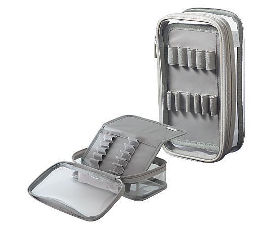 LIHITLAB XCOA リバーシブルクリヤーペンケース クリヤーグレー 1個 A3800-27