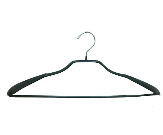 シンコハンガー 滑らないジャケットハンガー42　ブラック　20本入 1箱(20本入) 64-5284-23