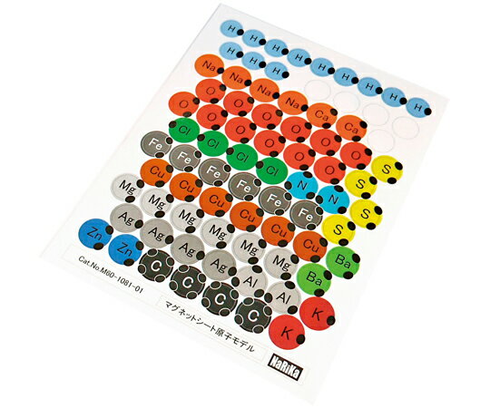 ナリカ マグネットシート原子モデル シートのみ 3枚入 1個(3枚入) M60-1081-01