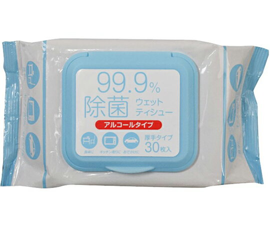 ファイン（日用品） 99.9％フタ付除菌ウェットティシュー アルコールタイプ 1個(30枚入) 1個(30枚入) F..