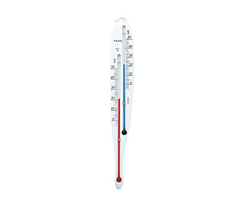 ●地中温度と地表温度を同時に測ることができます。■仕様●温度範囲：-5〜50℃●1目盛：1℃●本体材質：ABS樹脂、ガラス、白灯油●寸法：(W)34×(H)245×(D)8mm約26g●コード番号：0540-00●※直射日光の当たる場所に置かないでください。高熱により破損、液が変色する場合がございます。