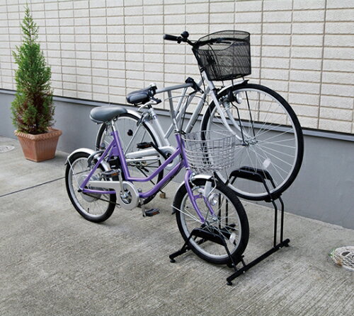 アイリスオーヤマ 自転車スタンド ブラック BYS-2 1個