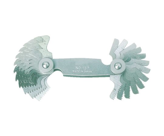 トラスコ中山 ピッチゲージ　測定範囲0.25～2.5mm　60°28枚組 156 1個(28枚入)