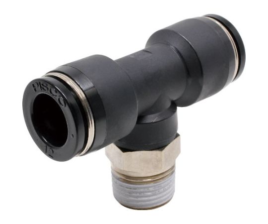 ●機種により取付け後、チューブの取出角度が変えられます。●条件により、水を流すことも可能です。●機種を豊富に取り揃え、あらゆる空気圧配管に対応します。■仕様●接続口径：R3/8●適合チューブ外径D（mm）：12×12●六角対辺（mm）：17●使用流体：空気、水（条件あり）●使用温度範囲：0〜60℃（凍結なきこと）●最高使用圧力：1MPa●使用真空圧力：-100kPa●材質／仕上：本体：黄銅+無電解ニッケルメッキ+ポリブチレンテレフタレート（PBT）、シールゴム：ニトリルゴム（NBR）●原産国：日本●コード番号：290-9847