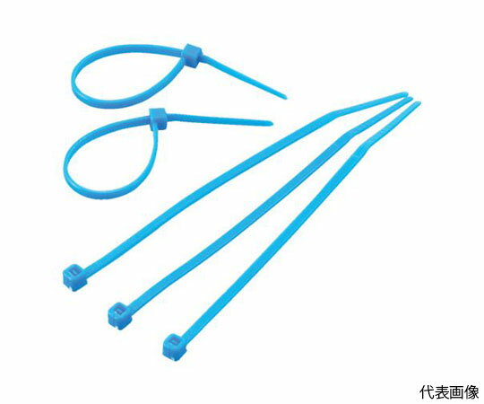 トラスコ中山 カラーケーブルタイ　青　幅2.5×100mm最大結束Φ22標準型 TRCVR-100B 1袋(100本入)