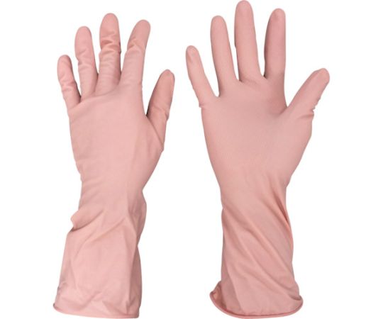 オカモト ふんわりやわらか天然ゴム手袋　ピンク　L OK-1-P-L 1双