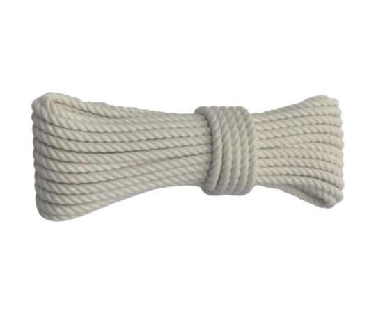 ユタカメイク ロープ　綿ロープ3ツ打　6φ×10m A-61 1巻