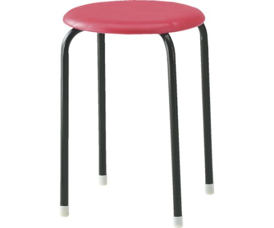 トラスコ中山 丸イス　塗装脚　Φ320XH445　レッド TC-19-R 1脚