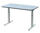 【メーカー直送】ナビス(アズワン) 電動昇降ナーステーブル ブルー 1800×900×650〜1300 1台【代金引換不可】