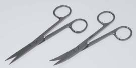 一般外科剪刀 ネジ止 14.5cm 直 両尖 医療用ステンレス器具【メール便対応可能】