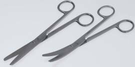 一般外科剪刀　ネジ止 18cm 直　両鈍 医療用ステンレス器具【メール便対応可能】(4.0)