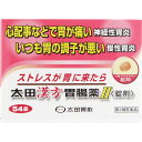 商品詳細太田漢方胃腸薬II＜錠剤＞は、ストレスなどの原因により自律神経が乱れることによって起こる、神経性胃炎や慢性胃炎を改善する胃腸薬で、ストレスの多い現代社会に適しております。漢方処方の安中散にブクリョウ（茯苓）※を加えることによって、効きめを強化しました。また、胃腸虚弱にもすぐれた効果をあらわします。小粒でのみやすい錠剤です。※ブクリョウ（茯苓）：サルノコシカケ科に属し、主として松の根に発生する菌体です。神経性胃炎とは・・・飲みすぎや食べすぎでもないのに胃の調子がおかしいという時は、ストレスによる場合が多いようです。ストレスが自律神経の失調をおこし、胃の働きが異常となり、胃痛、食欲不振、はきけなどの症状としてあらわれます。これを神経性胃炎といいます。日常生活でのご注意上手に気分転換をして、ストレスの解消を心がけましょう。暴飲・暴食をさけ、嗜好品のとり過ぎに注意しましょう。十分な休養をとり、規則的な生活を心がけましょう。・太田漢方胃腸薬II＜錠剤＞の他に、溶けやすくのみやすい散剤タイプの太田漢方胃腸薬IIもあります。・この他、下記の姉妹品があります。目的に合わせてご利用ください。飲みすぎ・胸やけ・胃の不快感に太田胃散（缶）、携帯に便利な太田胃散＜分包＞胃のもたれ・食べすぎに小粒でのみやすい太田胃散A＜錠剤＞成分・分量・用法成分・分量1日量（9錠）中安中散加茯苓末・・・2100mg下記生薬の混合末［ブクリョウ（茯苓）・・・500mg、ケイヒ（桂皮）・・・300mg、エンゴサク（延胡索）・・・300mg、ボレイ（牡蛎）・・・300mg、ウイキョウ（茴香）・・・200mg、シュクシャ（縮砂）・・・200mg、カンゾウ（甘草）・・・200mg、リョウキョウ（良姜）・・・100mg］安中散料加茯苓エキス・・・270mg下記生薬のエキス［ブクリョウ（茯苓）・・・810mg、ケイヒ（桂皮）・・・486mg、エンゴサク（延胡索）・・・486mg、ボレイ（牡蛎）・・・486mg、ウイキョウ（茴香）・・・324mg、シュクシャ（縮砂）・・・324mg、カンゾウ（甘草）・・・324mg、リョウキョウ（良姜）・・・162mg］〔添加物〕ヒドロキシプロピルセルロース、ヒドロタルサイト、メタケイ酸アルミン酸Mg、ステアリン酸Mg、セルロース用法及び用量次の量を食間（就寝前を含む）又は空腹時に服用してください。○成人（15歳以上）・・・1回量3錠、1日服用回数3回○7〜14歳・・・1回量2錠、1日服用回数3回○7歳未満・・・服用しないこと※食間とは食後2〜3時間のことをいいます。＜用法・用量に関する注意＞小児に服用させる場合には、保護者の指導監督のもとに服用させてください。剤型・形状素錠効能効能・効果体力中等度以下で、腹部は力がなくて、神経過敏で胃痛又は腹痛があって、ときに胸やけや、げっぷ、胃もたれ、食欲不振、はきけ、嘔吐などを伴うものの次の諸症：神経性胃炎、慢性胃炎、胃腸虚弱使用上の注意使用上の注意点-使用上の相談点1．次の人は服用前に医師、薬剤師又は登録販売者に相談してください（1）医師の治療を受けている人。（2）妊婦又は妊娠していると思われる人。（3）今までに薬などにより発疹・発赤、かゆみ等を起こしたことがある人。2．服用後、次の症状があらわれた場合は副作用の可能性があるので、直ちに服用を中止し、この説明書を持って医師、薬剤師又は登録販売者に相談してください関係部位：症状皮膚：発疹・発赤、かゆみ3．1ヵ月位服用しても症状がよくならない場合は服用を中止し、この説明書を持って医師、薬剤師又は登録販売者に相談してください保管および取扱上の注意点（1）直射日光の当たらない湿気の少ない涼しい所に保管してください。（2）小児の手の届かない所に保管してください。（3）他の容器に入れ替えないでください。（誤用の原因になったり品質が変わることがあります。）（4）使用期限を過ぎた製品は服用しないでください。その他製品お問い合わせ先株式会社 太田胃散 お客様相談係〒112-0011 文京区千石2-3-2(03)3944-1311商品サイズ高さ73mm×幅105mm×奥行き35mm