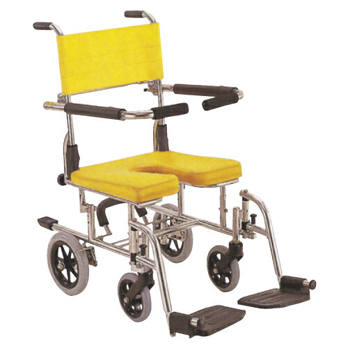 【送料無料】【無料健康相談付】シャワー用車いす レッド KS10